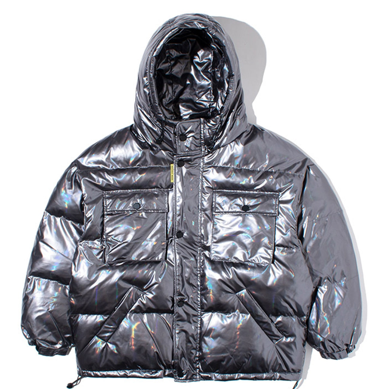 Bread clothing thickened solid color reflective tooling jacket