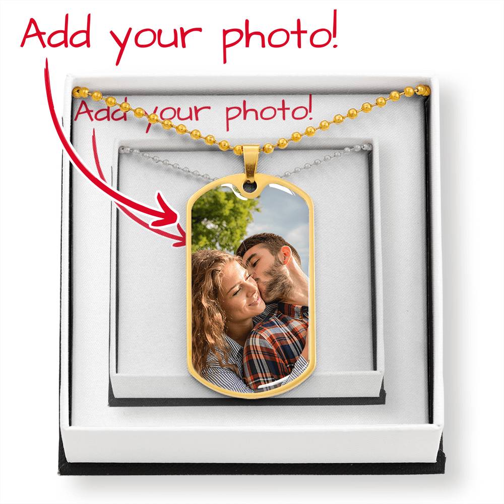 Dog Tag Buyer Upload with Message Card Feature