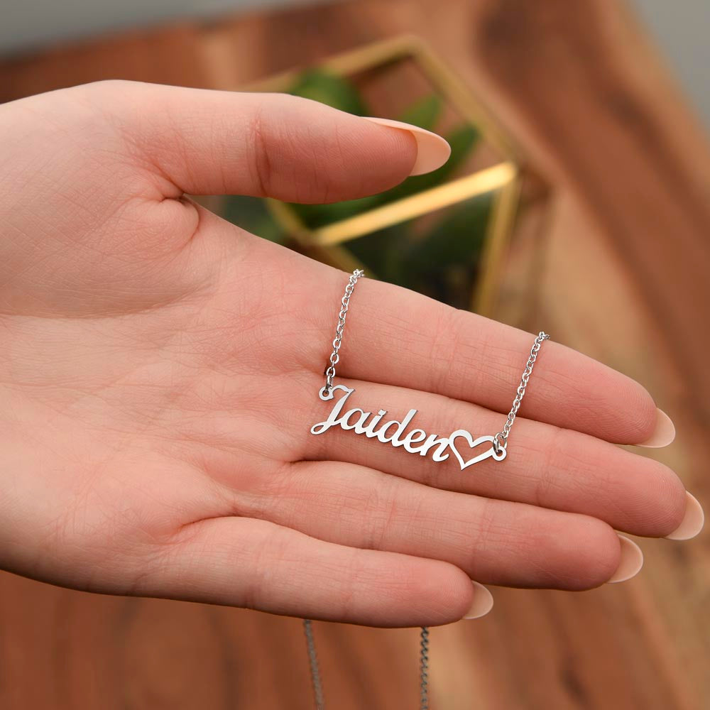 Name Necklace + Heart