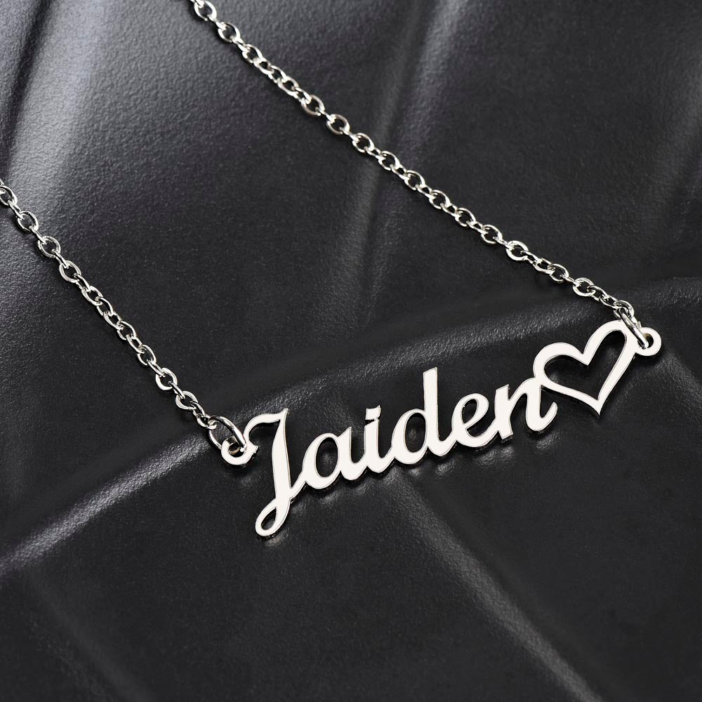 Name Necklace + Heart