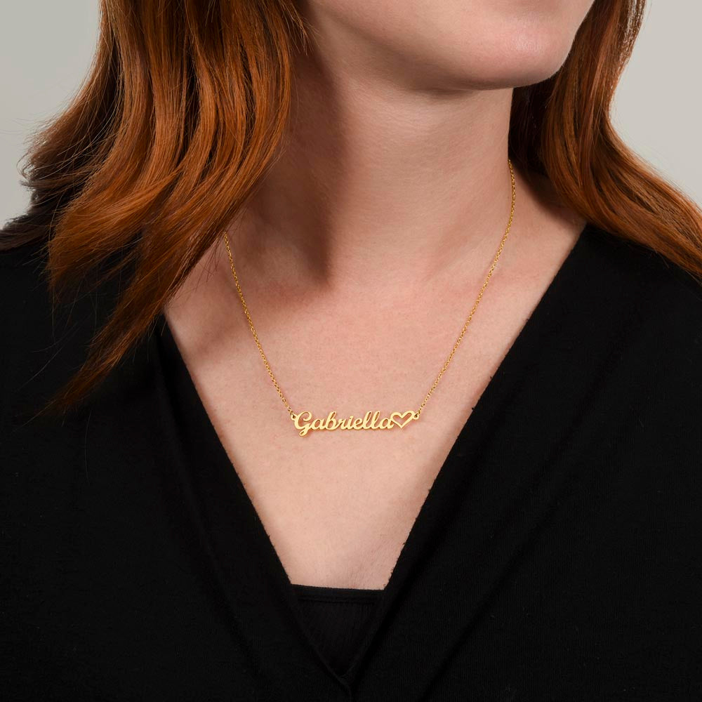 Name Necklace + Heart