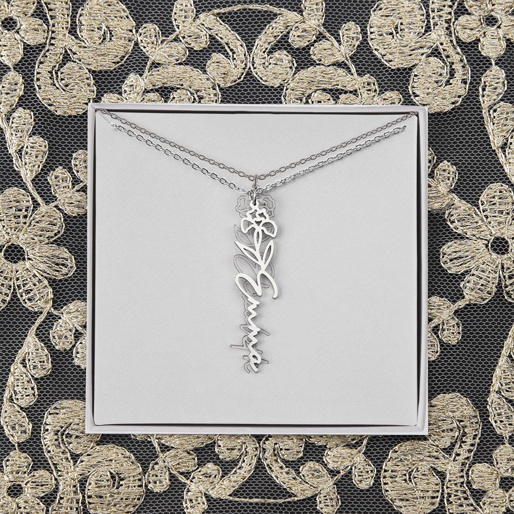 Flower Name Necklace