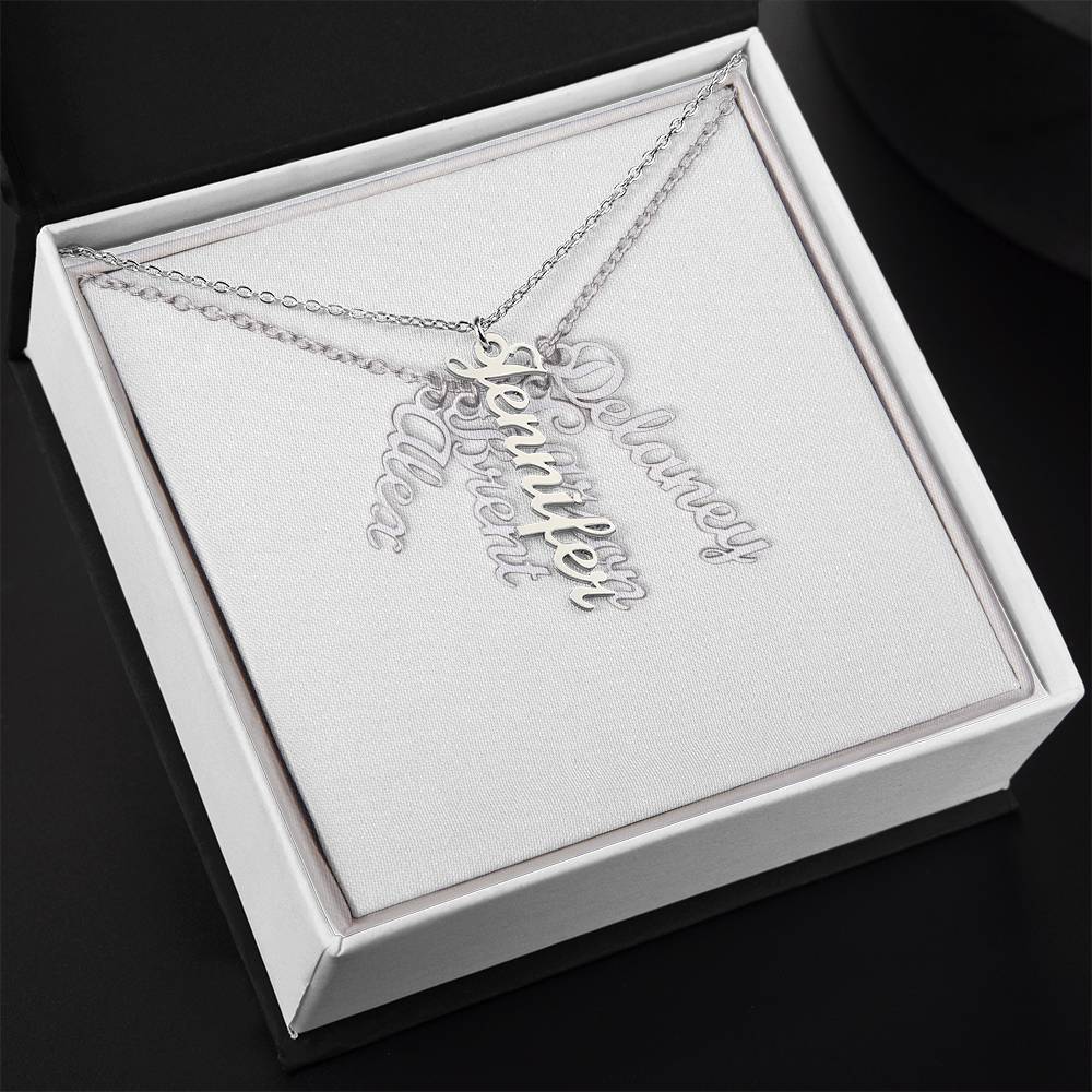 Multi Vertical Name Necklace