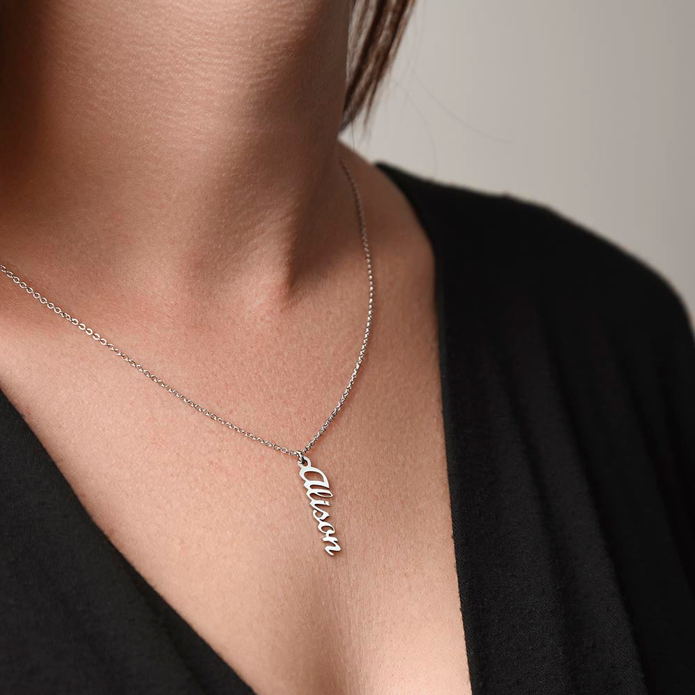 Multi Vertical Name Necklace