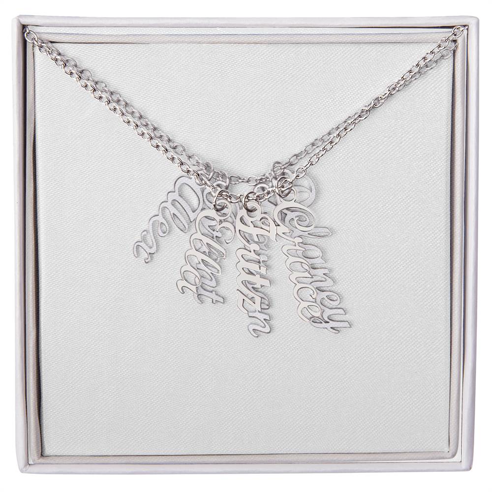 Multi Vertical Name Necklace