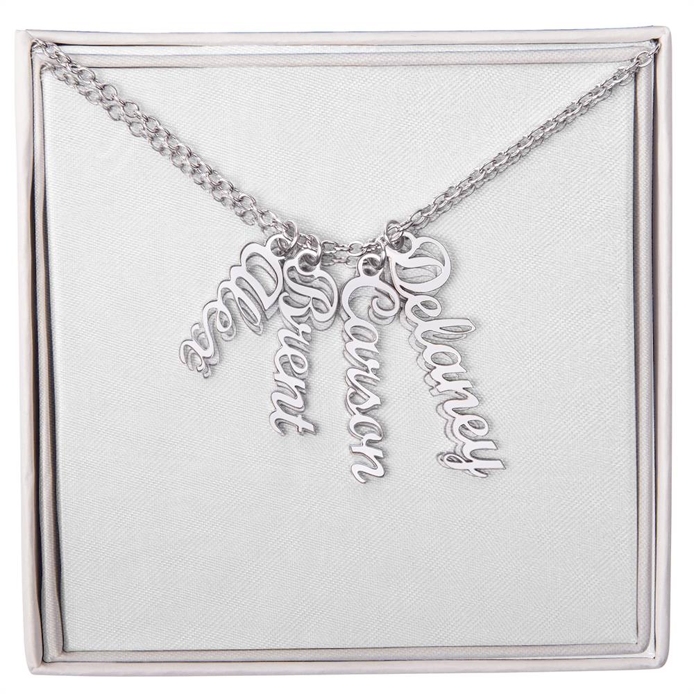 Multi Vertical Name Necklace