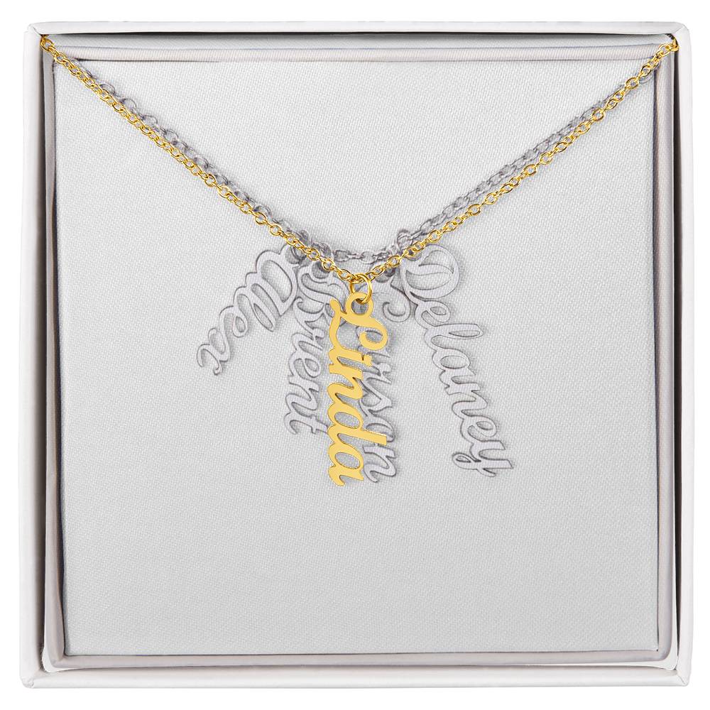 Multi Vertical Name Necklace