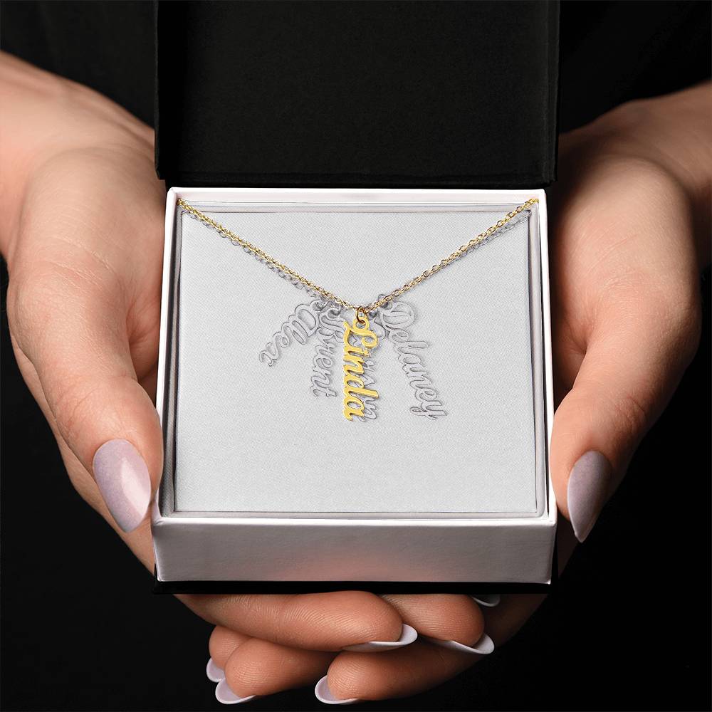 Multi Vertical Name Necklace