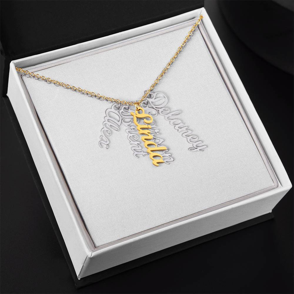 Multi Vertical Name Necklace