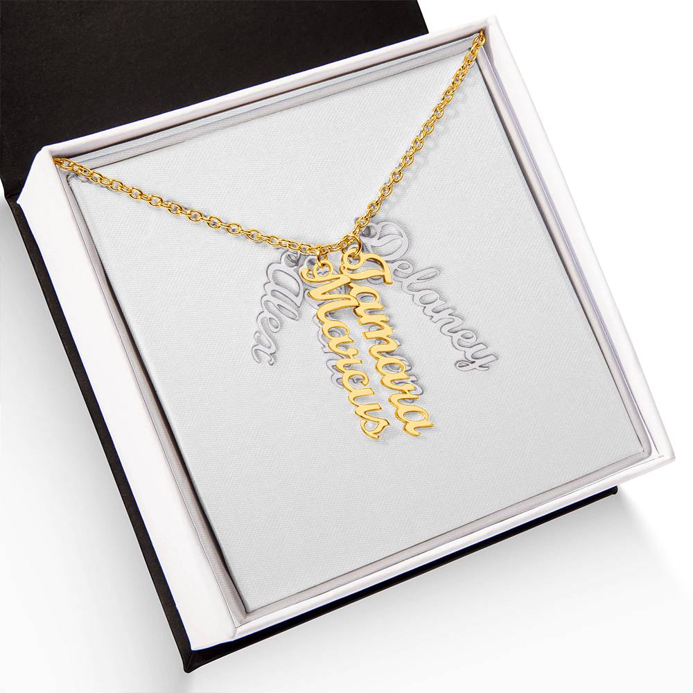 Multi Vertical Name Necklace