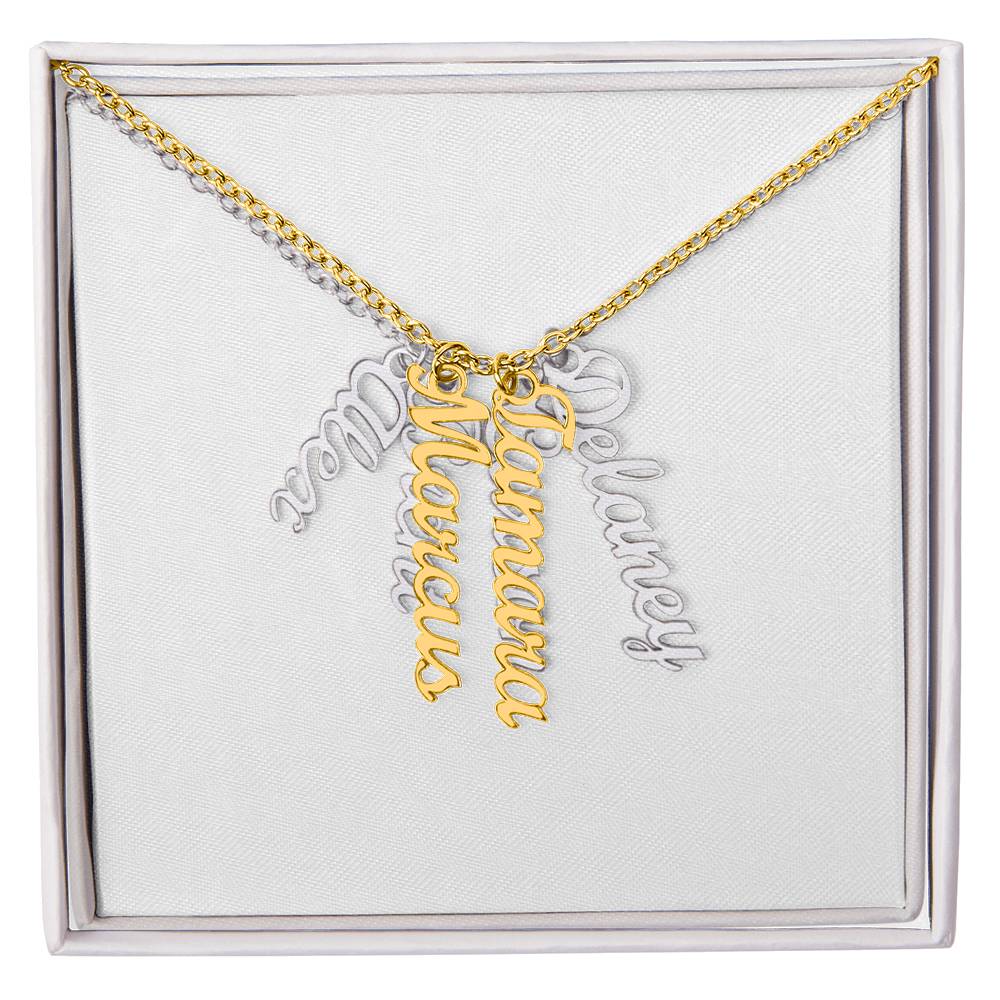 Multi Vertical Name Necklace