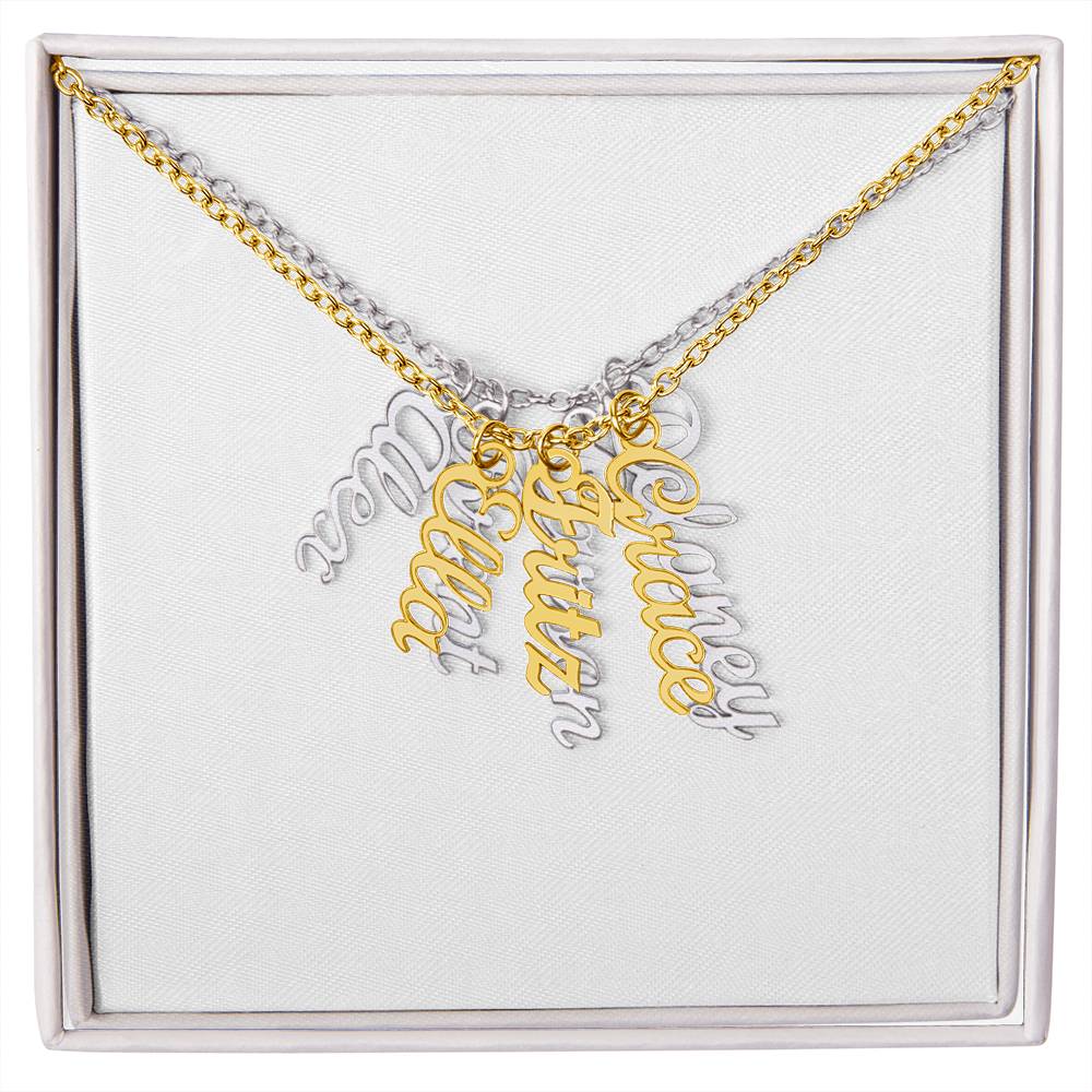 Multi Vertical Name Necklace