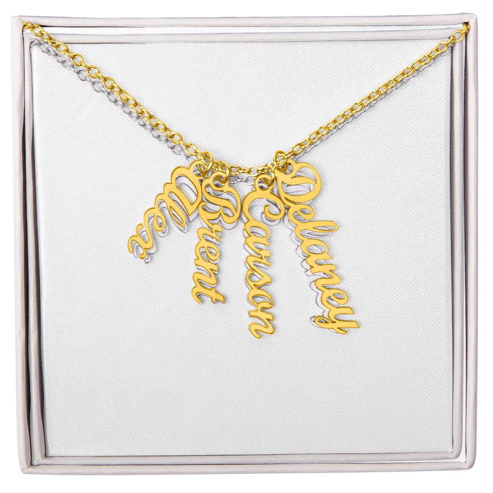 Multi Vertical Name Necklace