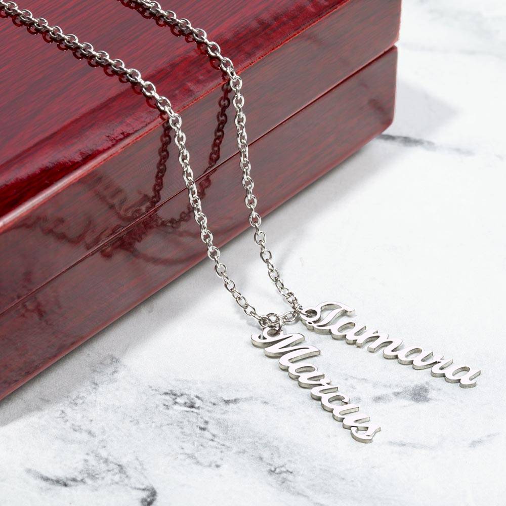 Multi Vertical Name Necklace