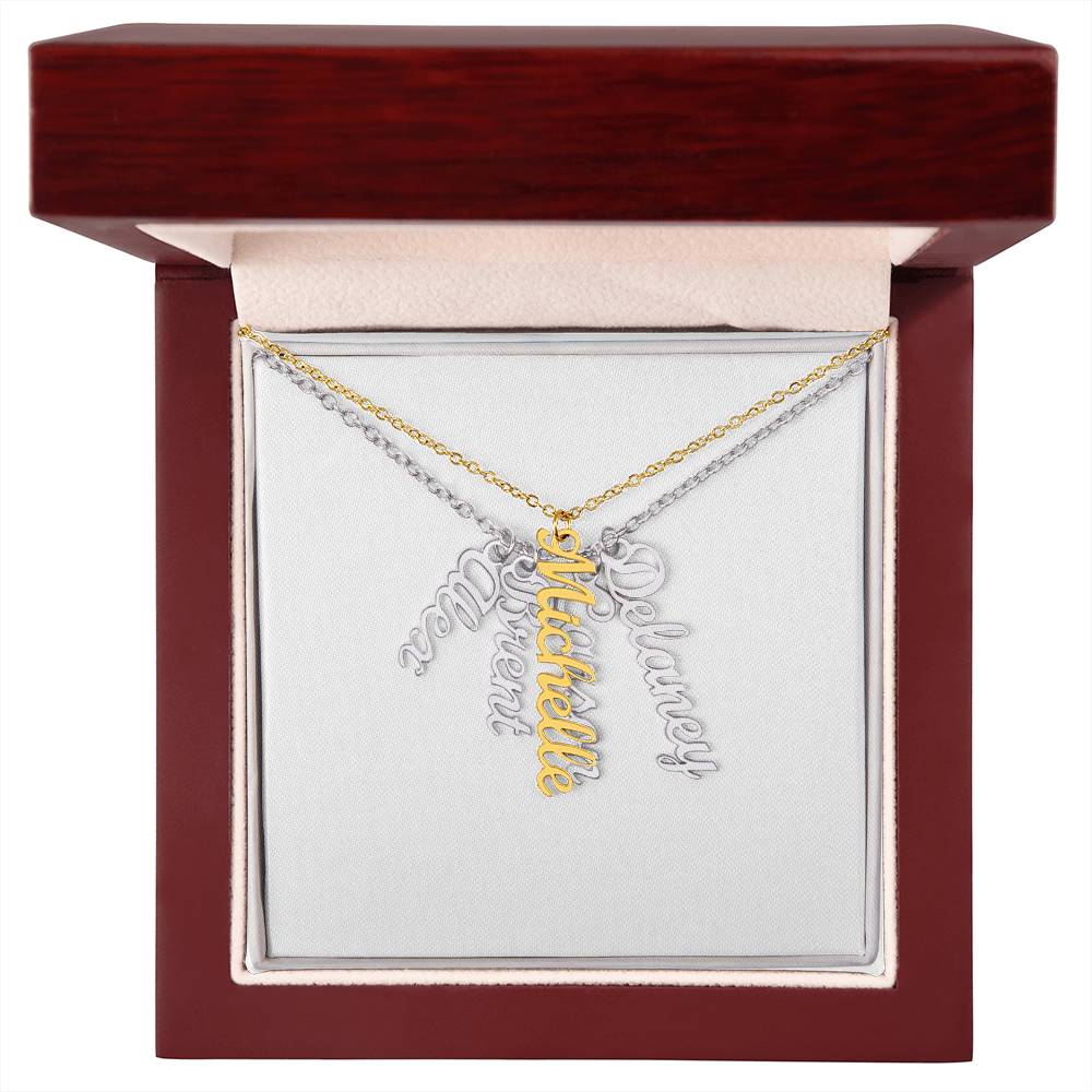 Multi Vertical Name Necklace