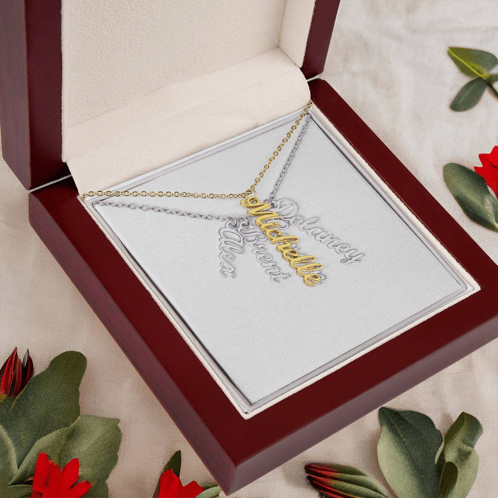 Multi Vertical Name Necklace