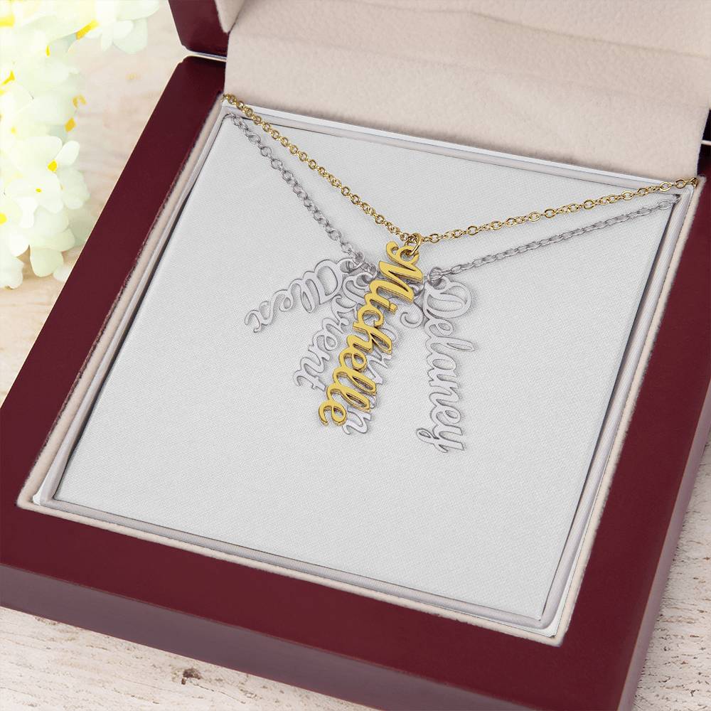 Multi Vertical Name Necklace