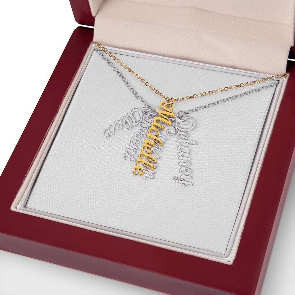 Multi Vertical Name Necklace