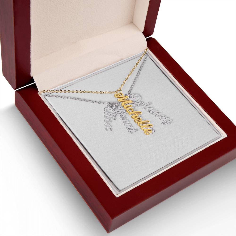 Multi Vertical Name Necklace